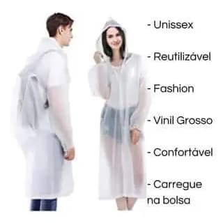 Kit Capa de Chuva EVA Branca