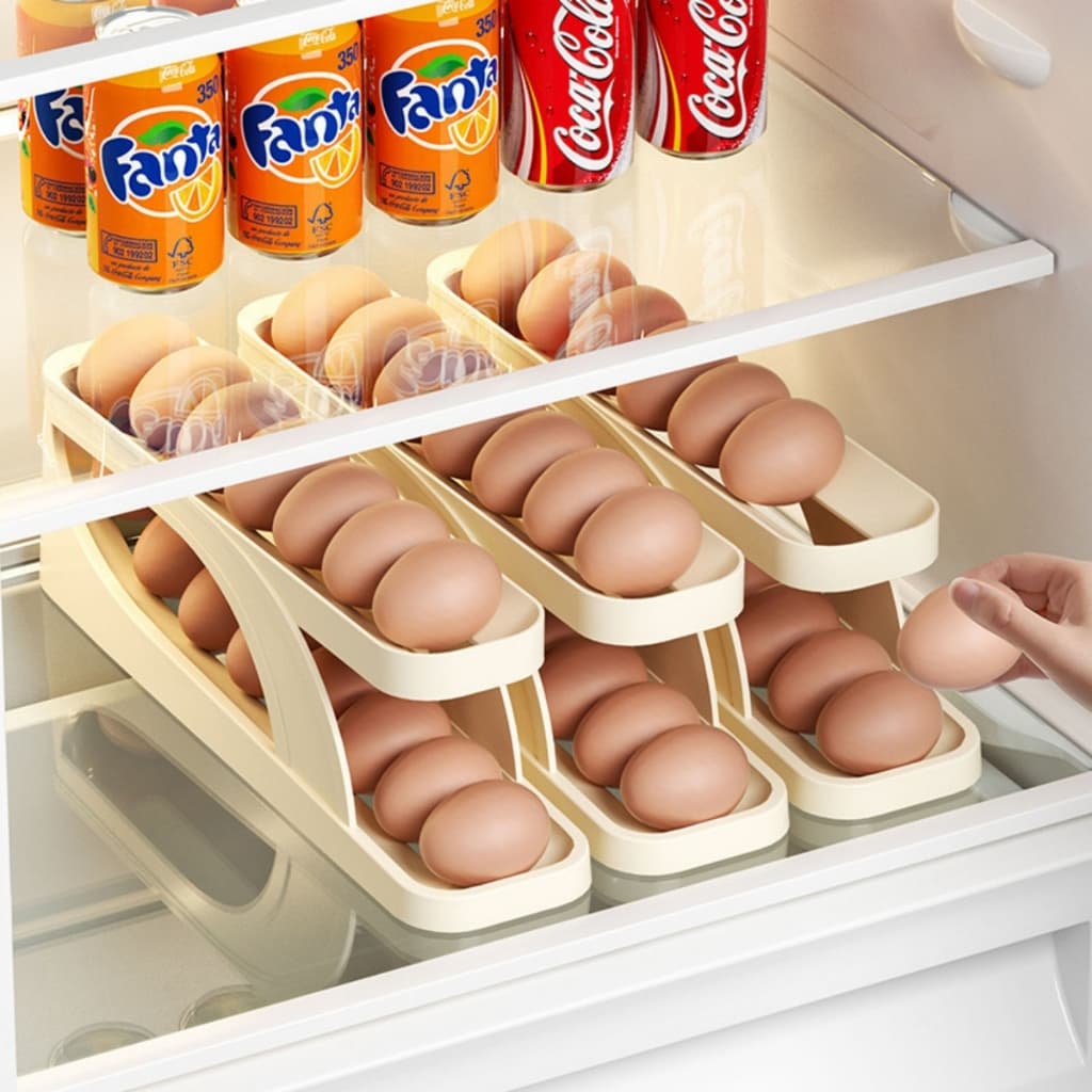 Kit Organizadores de Ovos de Plástico 2 Andares