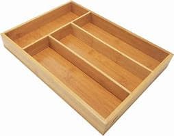 Porta Talher Bambu Com 4 Divisórias