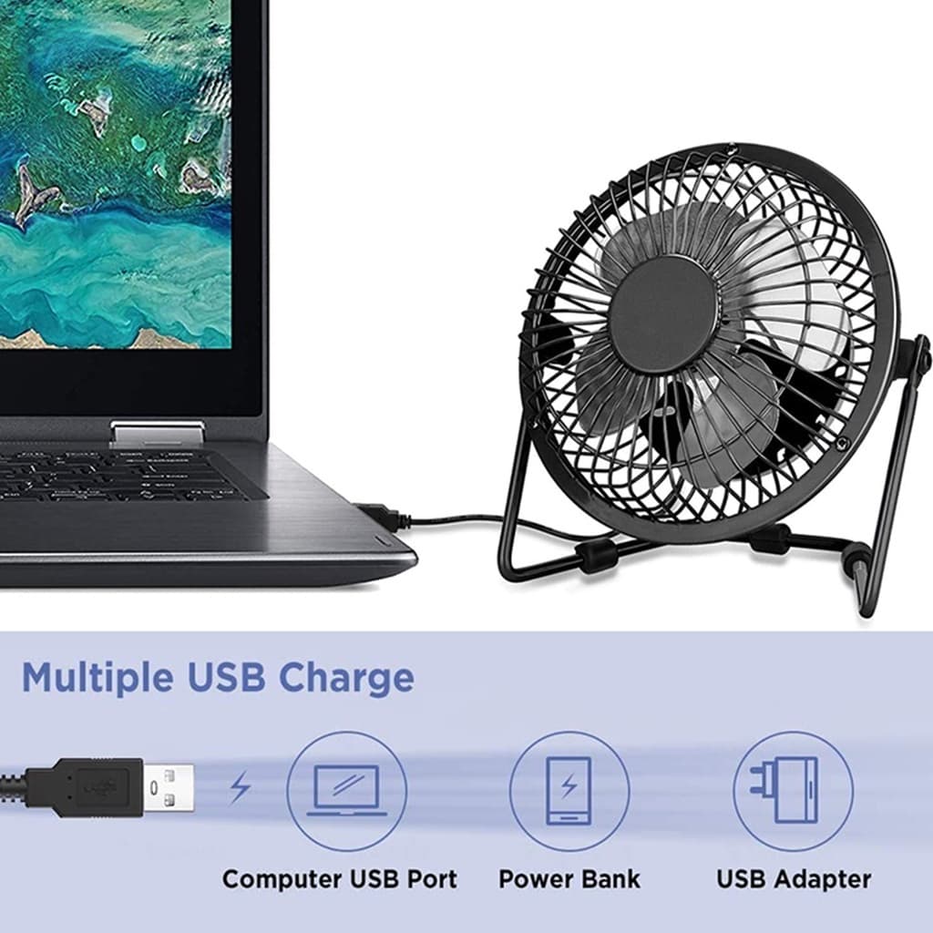 Mini Ventilador USB Preto