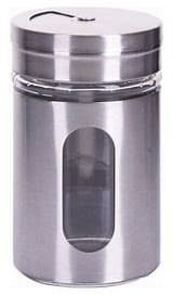Porta Tempero Condimentos Potes De Vidro Inox - 1 Uni