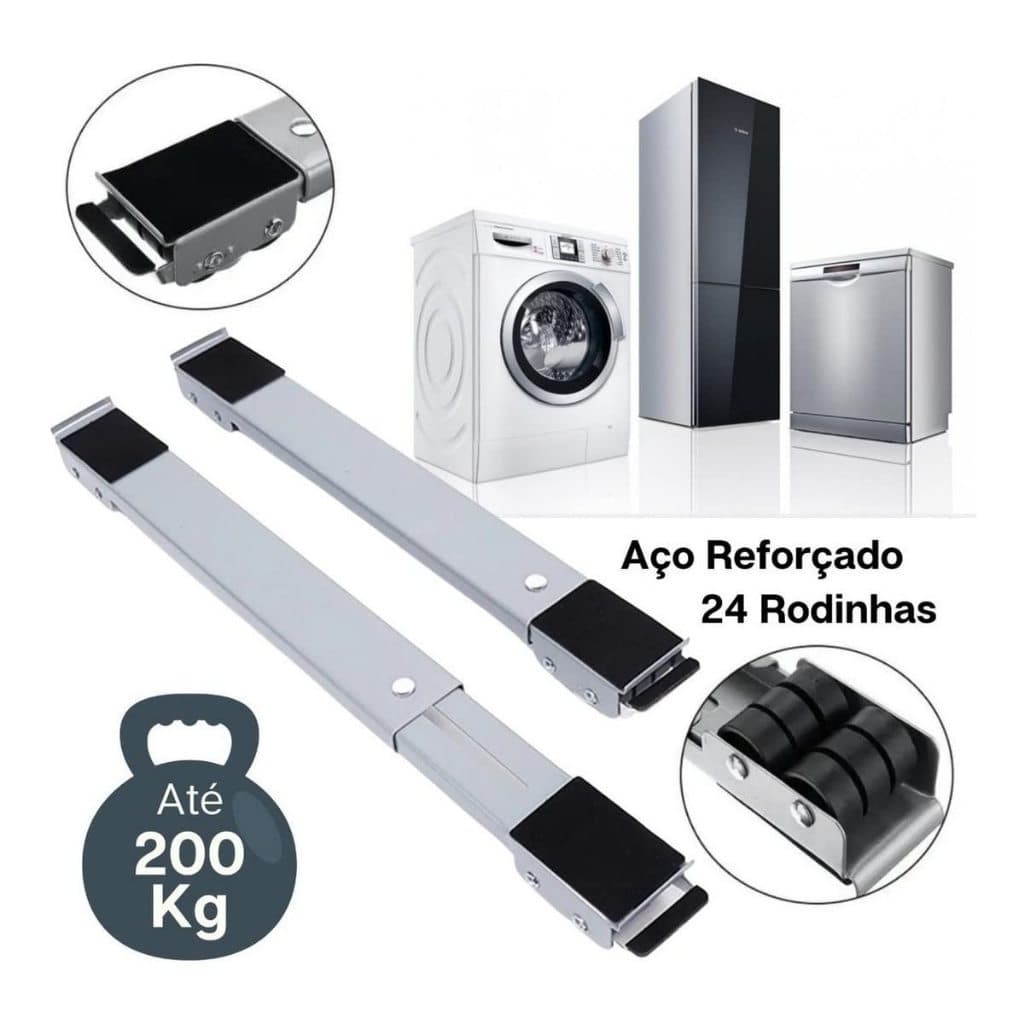 Suporte Universal Ajustável Para Máquina De Lavar Geladeira Móveis Base + Rodinha Móveis Leves PRONTO PARA ENVIO